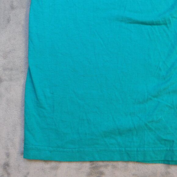 Nike TShirt Women Small Blue Lightweight Casual Regular Fit Cotton Turquoise - Picture 7 of 11